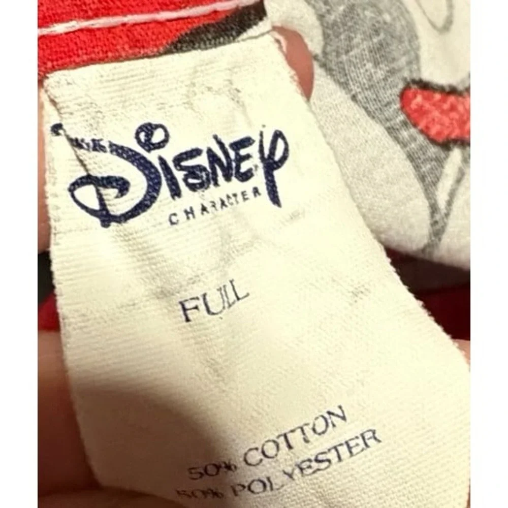 Disney Mickey Mouse Full Sheet Set Vintage Red Black White Character Bedding